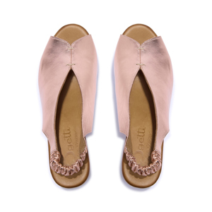 Carl Scarpa Buttercup Rose Gold Leather Sandals